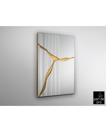 SURCOS II-ESPEJO PAN ORO 80X120